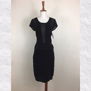 French Connection Crew Neck Peplum Sheath Dress